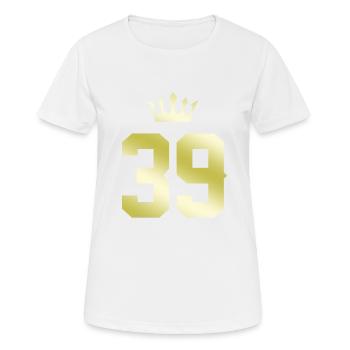 39 Couronne numérique - T-shirt respirant Femme - blanc - Devant - AI Model Female 172 dark (172cm)