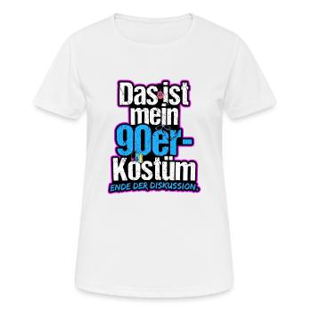 Mein Neunziger Kostüm 90er 80er 70er Party Retro - Frauen T-Shirt atmungsaktiv - Weiß - Vorne - AI Model Female 172 dark (172cm)