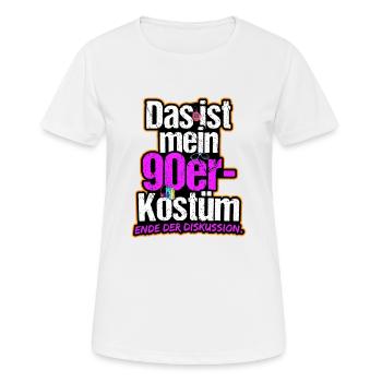 Mein Neunziger Kostüm 90er 80er 70er Party Retro - Frauen T-Shirt atmungsaktiv - Weiß - Vorne - AI Model Female 172 dark (172cm)