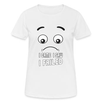 Je suis venu, j’ai vu, j’ai échoué. Je suis venu, j’ai vu et - T-shirt respirant Femme - blanc - Devant - AI Model Female 172 dark (172cm)