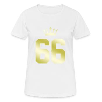 66 Couronne numérique - T-shirt respirant Femme - blanc - Devant - AI Model Female 172 dark (172cm)