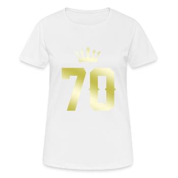 70 Number Crown - Women's Breathable T-Shirt - white - Front - AI Model Female 172 dark (172cm)