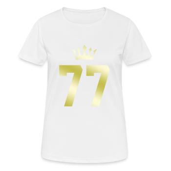 77 Couronne numérique - T-shirt respirant Femme - blanc - Devant - AI Model Female 172 dark (172cm)