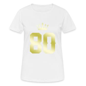 80 Zahl Krone - Frauen T-Shirt atmungsaktiv - Weiß - Vorne - AI Model Female 172 dark (172cm)