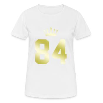 84 Number crown - Women's Breathable T-Shirt - white - Front - AI Model Female 172 dark (172cm)