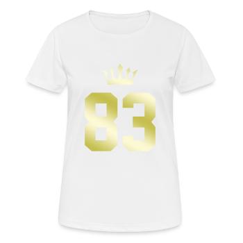 83 Couronne numérique - T-shirt respirant Femme - blanc - Devant - AI Model Female 172 dark (172cm)