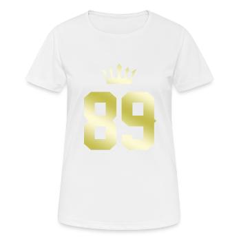 89 Couronne numérique - T-shirt respirant Femme - blanc - Devant - AI Model Female 172 dark (172cm)