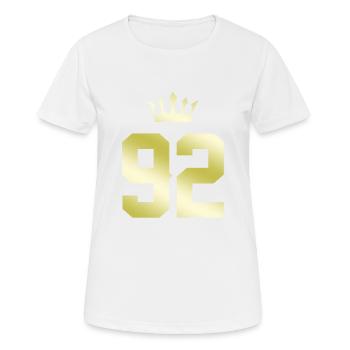 92 Number crown - Women's Breathable T-Shirt - white - Front - AI Model Female 172 dark (172cm)