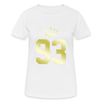 93 Couronne numérique - T-shirt respirant Femme - blanc - Devant - AI Model Female 172 dark (172cm)