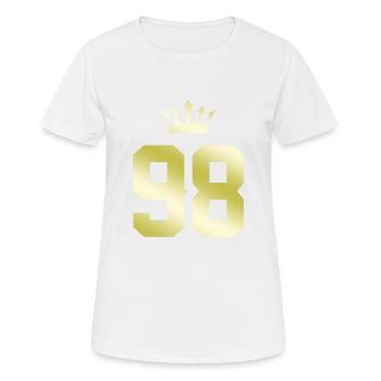 98 Couronne numérique - T-shirt respirant Femme - blanc - Devant - AI Model Female 172 dark (172cm)