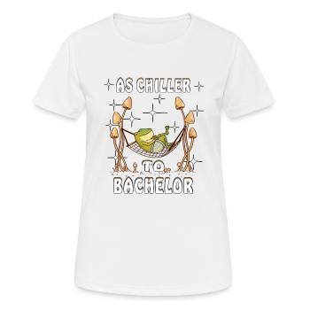 EN TANT QUE REFROIDISSEUR À CÉLIBATAIRE - T-shirt respirant Femme - blanc - Devant - AI Model Female 172 dark (172cm)