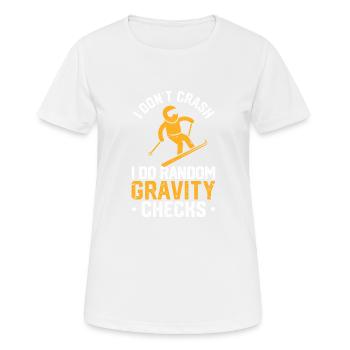 Je ne plante pas, je fais au hasard - T-shirt respirant Femme - blanc - Devant - AI Model Female 172 dark (172cm)