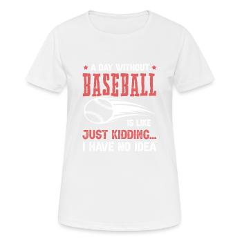Baseball Sports - T-shirt respirant Femme - blanc - Devant - AI Model Female 172 dark (172cm)