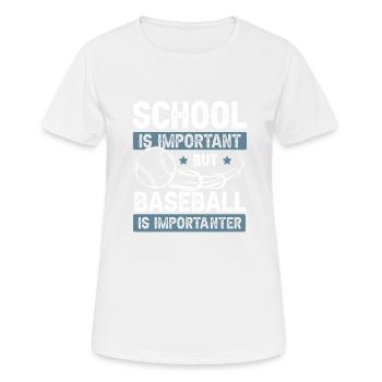 baseball school - Frauen T-Shirt atmungsaktiv - Weiß - Vorne - AI Model Female 172 dark (172cm)
