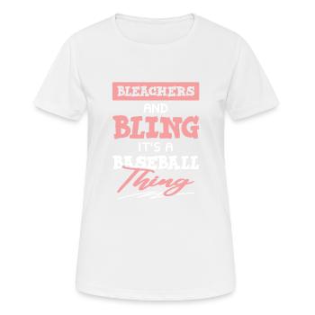 Baseball Sports - T-shirt respirant Femme - blanc - Devant - AI Model Female 172 dark (172cm)