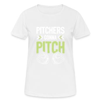 baseball pitcher - Frauen T-Shirt atmungsaktiv - Weiß - Vorne - AI Model Female 172 dark (172cm)