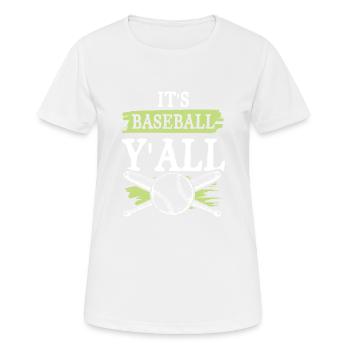 Baseball Sports - T-shirt respirant Femme - blanc - Devant - AI Model Female 172 dark (172cm)