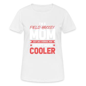 Maman de hockey sur gazon - T-shirt respirant Femme - blanc - Devant - AI Model Female 172 dark (172cm)