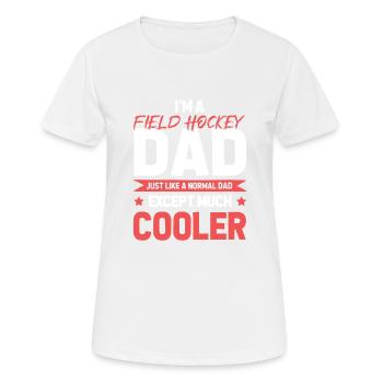 Feldhockey Dad - Frauen T-Shirt atmungsaktiv - Weiß - Vorne - AI Model Female 172 dark (172cm)