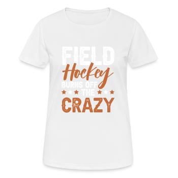 Feldhockey sport - Frauen T-Shirt atmungsaktiv - Weiß - Vorne - AI Model Female 172 dark (172cm)
