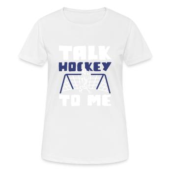 Field Hockey Sports - Women's Breathable T-Shirt - white - Front - AI Model Female 172 dark (172cm)