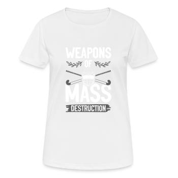Field hockey weapon - Women's Breathable T-Shirt - white - Front - AI Model Female 172 dark (172cm)