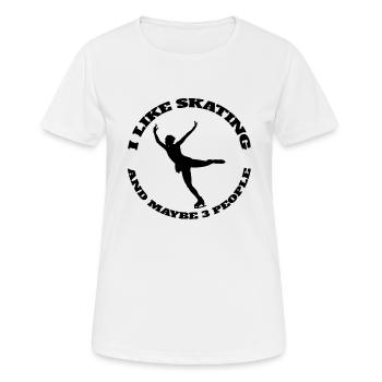 Ice skating Figure skating Figure skating Figure skating - Women's Breathable T-Shirt - white - Front - AI Model Female 172 dark (172cm)