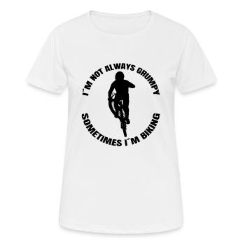 Fahrrad Radfahren Fahrradtour Radeln Mountainbike - Frauen T-Shirt atmungsaktiv - Weiß - Vorne - AI Model Female 172 dark (172cm)