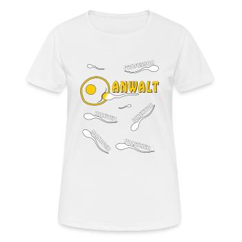 ANWALT - Frauen T-Shirt atmungsaktiv - Weiß - Vorne - AI Model Female 172 dark (172cm)