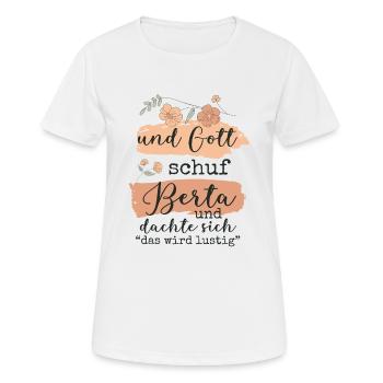 Berta Name Geburtstag Geschenk - Frauen T-Shirt atmungsaktiv - Weiß - Vorne - AI Model Female 172 dark (172cm)