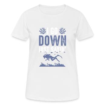 Diving Funny saying - Women's Breathable T-Shirt - white - Front - AI Model Female 172 dark (172cm)