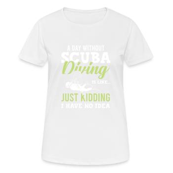 Diving scuba diving - Women's Breathable T-Shirt - white - Front - AI Model Female 172 dark (172cm)