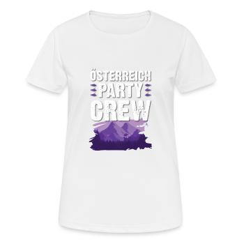 Autriche Party Crew - T-shirt respirant Femme - blanc - Devant - AI Model Female 172 dark (172cm)