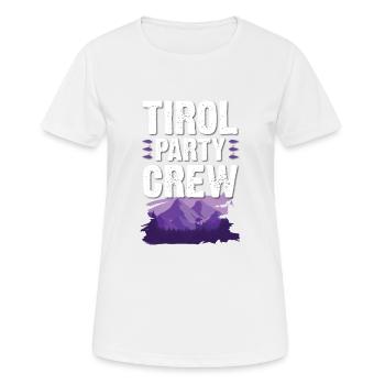 Tirol Party Crew - T-shirt respirant Femme - blanc - Devant - AI Model Female 172 dark (172cm)