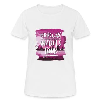 Norwegen Mädels Tour - Frauen T-Shirt atmungsaktiv - Weiß - Vorne - AI Model Female 172 dark (172cm)