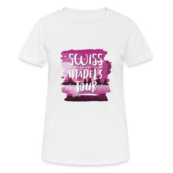 Swiss Mädels Tour - Frauen T-Shirt atmungsaktiv - Weiß - Vorne - AI Model Female 172 dark (172cm)