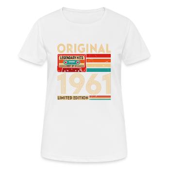 Original legendäre Hits Das Beste von 1961 - Frauen T-Shirt atmungsaktiv - Weiß - Vorne - AI Model Female 172 dark (172cm)
