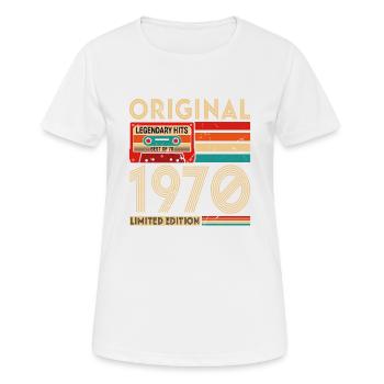 Original legendäre Hits Das Beste von 1970 - Frauen T-Shirt atmungsaktiv - Weiß - Vorne - AI Model Female 172 dark (172cm)