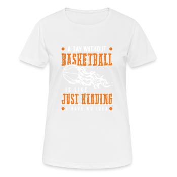 Basketball Sports - Women's Breathable T-Shirt - white - Front - AI Model Female 172 dark (172cm)