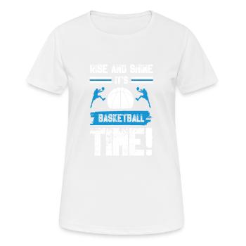Basketball cool dicton - T-shirt respirant Femme - blanc - Devant - AI Model Female 172 dark (172cm)
