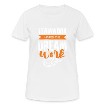 basketball teamwork - Frauen T-Shirt atmungsaktiv - Weiß - Vorne - AI Model Female 172 dark (172cm)
