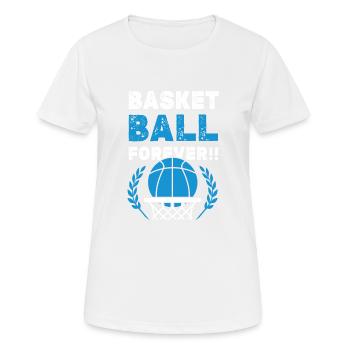 Basketball cool dicton - T-shirt respirant Femme - blanc - Devant - AI Model Female 172 dark (172cm)
