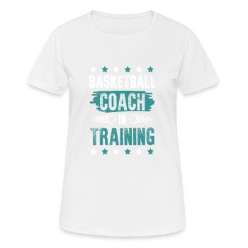 basketball coach - Frauen T-Shirt atmungsaktiv - Weiß - Vorne - AI Model Female 172 dark (172cm)