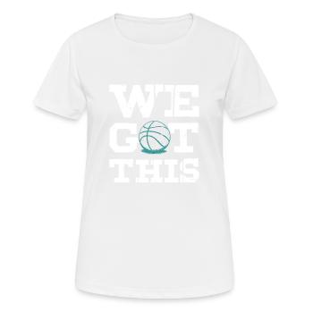 Basketball Sports - Women's Breathable T-Shirt - white - Front - AI Model Female 172 dark (172cm)