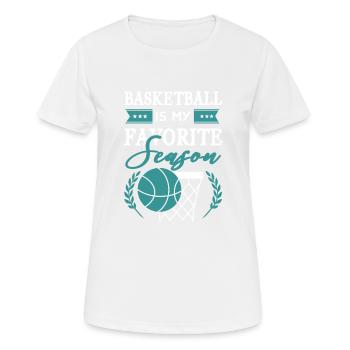 Basketball Season - Women's Breathable T-Shirt - white - Front - AI Model Female 172 dark (172cm)
