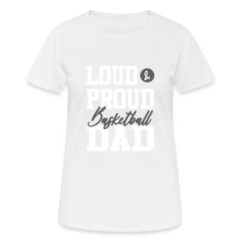 Papa basketball - T-shirt respirant Femme - blanc - Devant - AI Model Female 172 dark (172cm)