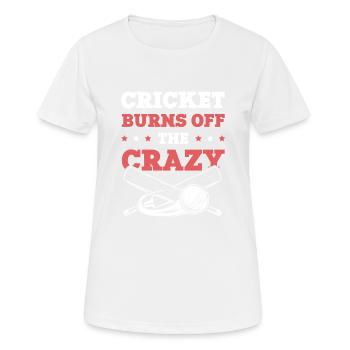 Cricket Crazy - T-shirt respirant Femme - blanc - Devant - AI Model Female 172 dark (172cm)