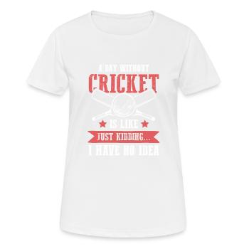 cricket team - Frauen T-Shirt atmungsaktiv - Weiß - Vorne - AI Model Female 172 dark (172cm)