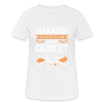 Cricket Alert - Women's Breathable T-Shirt - white - Front - AI Model Female 172 dark (172cm)