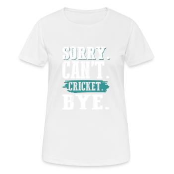cricket sport - Frauen T-Shirt atmungsaktiv - Weiß - Vorne - AI Model Female 172 dark (172cm)